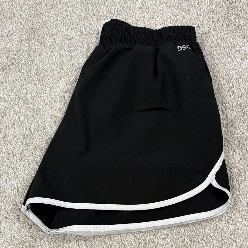 DSG Kids Black Shorts with White Trim